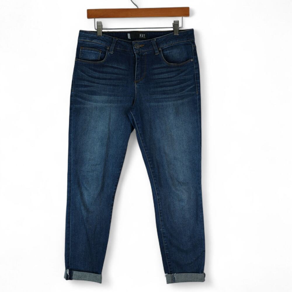 Kut from the Kloth Jeans Womens 8‎ Kurvy Diana Ankle Skinny Rolled Cuff Stretch